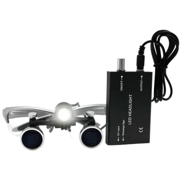 High-Precision Dental Loupes 2.5X/3.5X with Adjustable LED