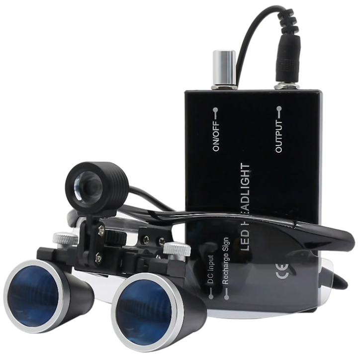 High-Precision Dental Loupes 2.5X/3.5X with Adjustable LED