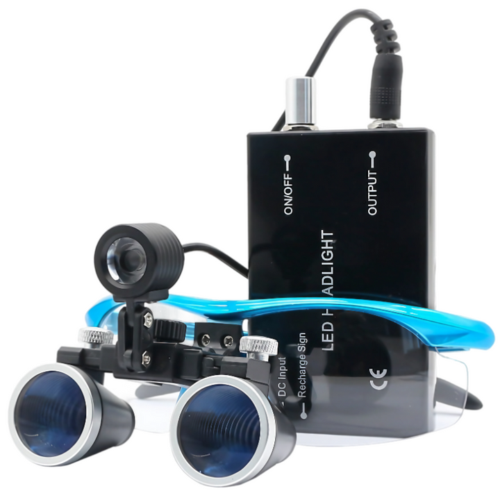 High-Precision Dental Loupes 2.5X/3.5X with Adjustable LED