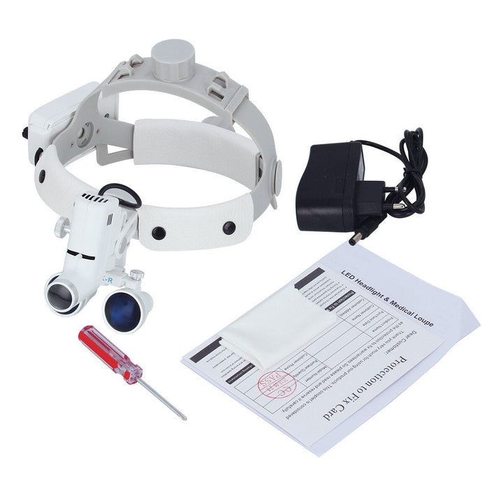 Dental Surgical Loupe 3.5X with LED Light Adjustable Headband